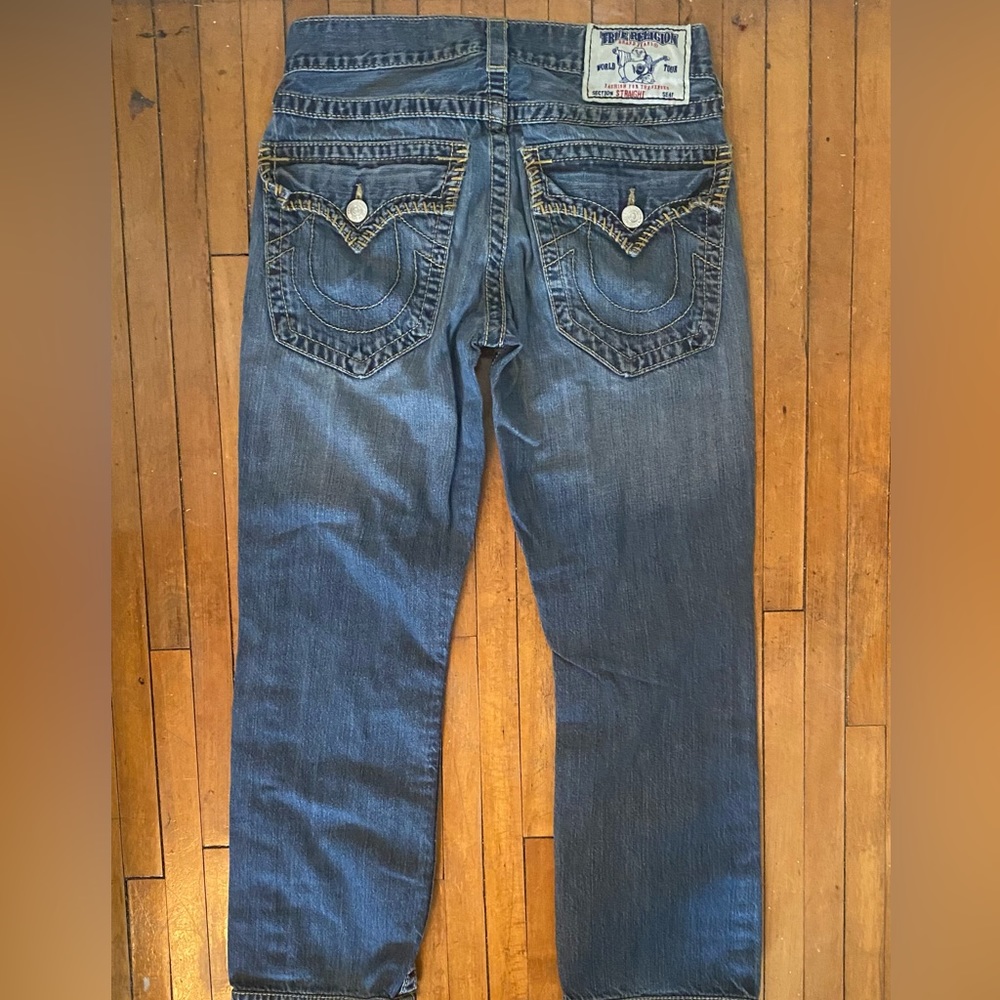 True Religion “Straight” light distress
